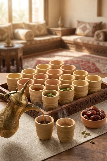 كاسات قهوة أو شاي فخار